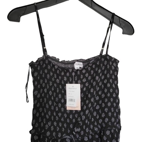 EXIST Juniors Ruched Split Hem Tie Back Jumpsuit Black | M - Picture 9 of 13